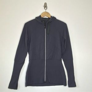 Lululemon Hooded Full Zip Jacket. Charcoal Gray. Size 6.